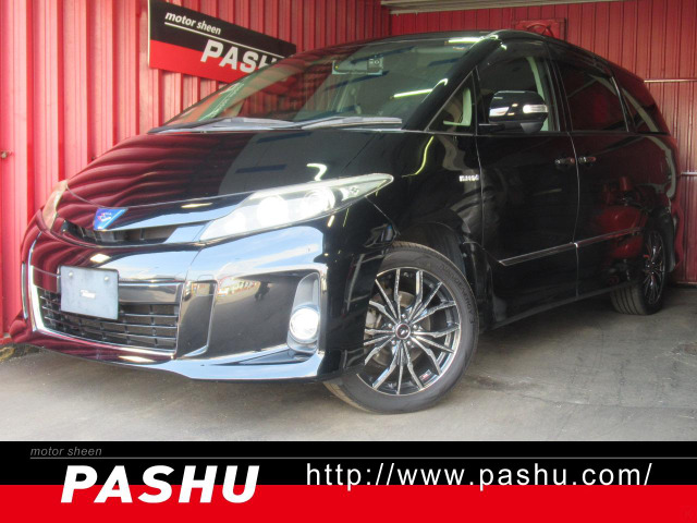 エスティマハイブリッド 2.4 アエラス レザーパッケージ 4WD HDDナビ地デジTVブラッ...