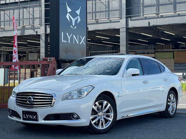 シーマハイブリッド3.5 VIP G茶革 サンルーフ 後席モニター 禁煙車