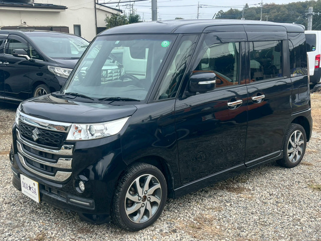 スペーシアカスタム Zターボ デュアルカメラブレーキサポート 全方位モニター