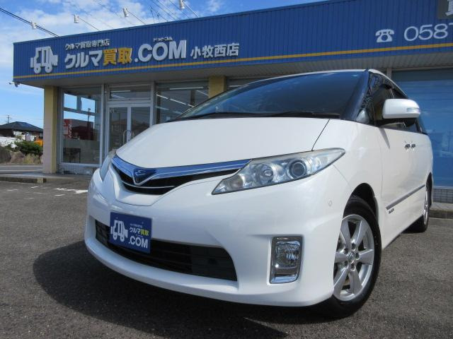 エスティマハイブリッド2.4 G 4WDワンオーナー/禁煙車/ETC/ドラレコ