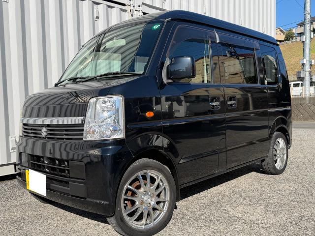 エブリイワゴンJPターボ ハイルーフ機関良好 スタッドレスタイヤ社内積み込み