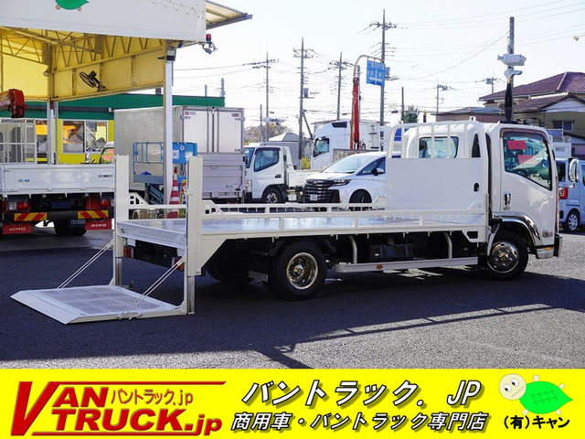 エルフ 積載車 ワイドロング バイク運搬車 パワーゲート