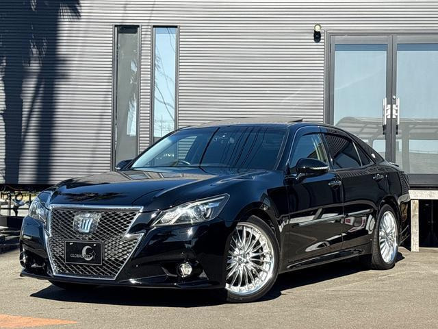 クラウンアスリート3.5 G社外19インチアルミ フィルムガラス