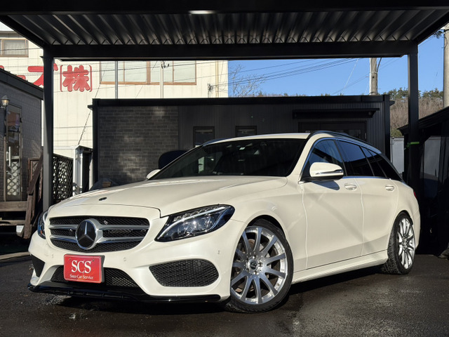 CクラスワゴンC200 スポーツパール色/純正エアサス/電動リアゲート