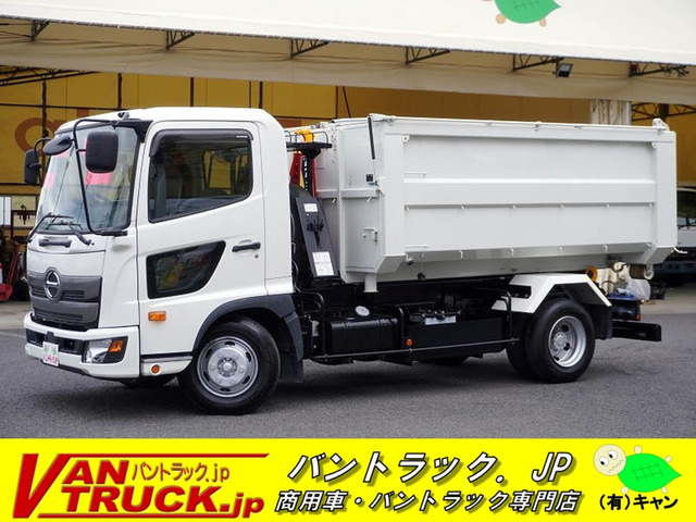 日野 レンジャー コンテナ車 4トン フックロール ツインシリンダー の 
