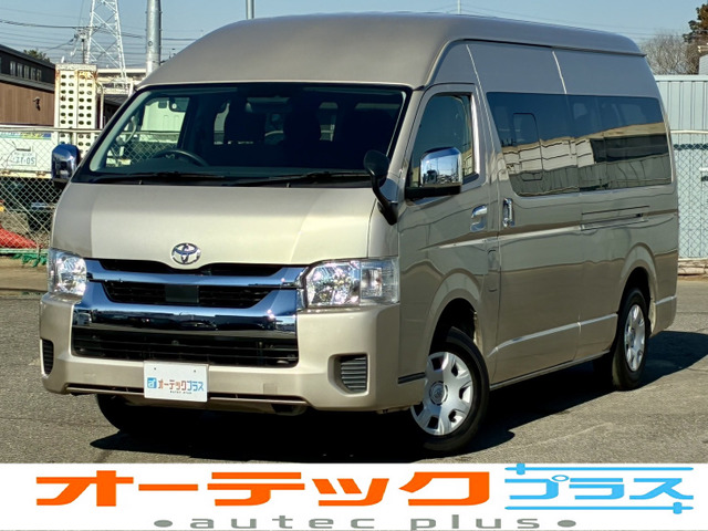 ハイエース2.7 グランドキャビン スーパーロング ハイルーフ 4WD10人乗り 片側スライドドア 社外ナビ