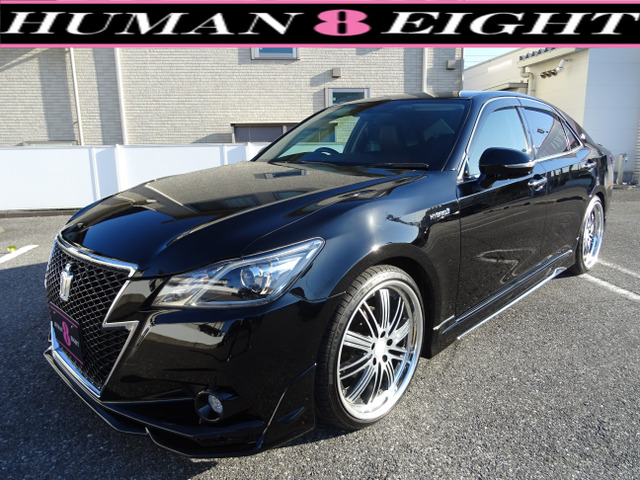 クラウンアスリート ハイブリッド 2.5 S 黒革張替シート WORK20AW エアロ