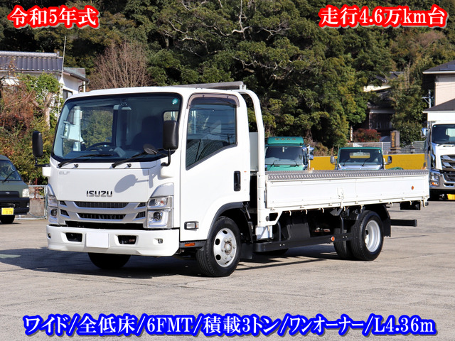 エルフ  3t 平ボデー 全低床 ワイドロング