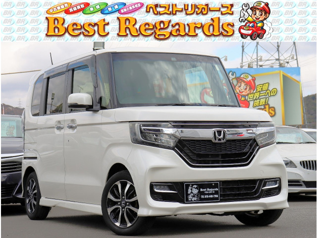 N-BOXカスタム G L ホンダセンシング 車検整備付 8.1Mキロ ナビ フルセグ