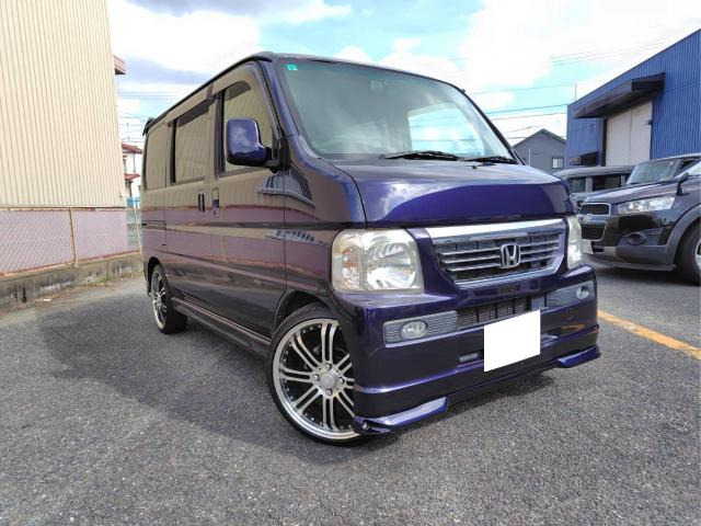 バモスL ターボ ローダウンフジツボマフラーモデューロリアスポイラー