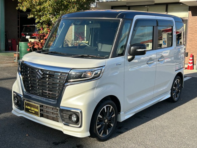 スペーシアカスタム ハイブリッド(HYBRID)  XS ツートンカラー 新品タイヤ 純正ナビ