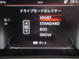 ドライブモードはSTANDARD/SPORT/ECO/SNOWの4種類!!