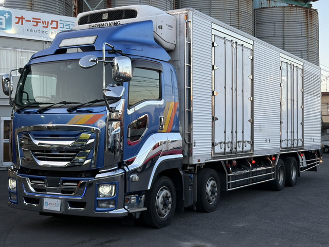 ギガ 冷凍冷蔵車 サーモキング製サブエンジン Wサイド観音