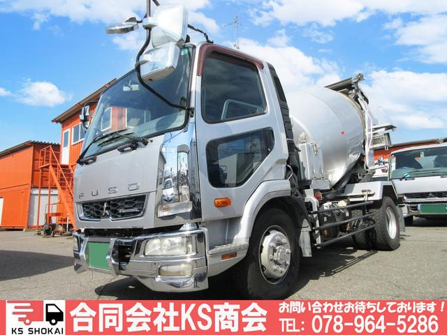 ファイター  ミキサー車 コンクリートミキサー車 増t 増トン 電動ホッパーカバー MT