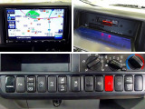社外メモリーナビ/ETC内臓/Bluetooth対応 排気ブレーキ 坂道発進補助装置 車線逸脱警報装置 衝突被害軽減ブレーキ トラクションコントロール クリアランスソナー ヘッドライトウォッシャー ハイルーフ