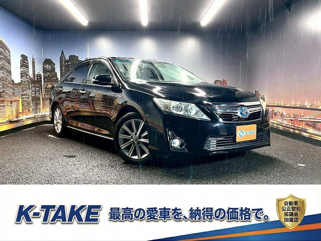 カムリハイブリッド2.5 レザーパッケージ黒本革シート メーカーナビ シートヒータ