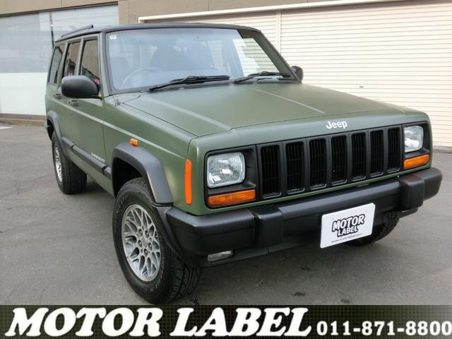 チェロキー リミテッド 4WD マットグリーンラッピング・黒革シート