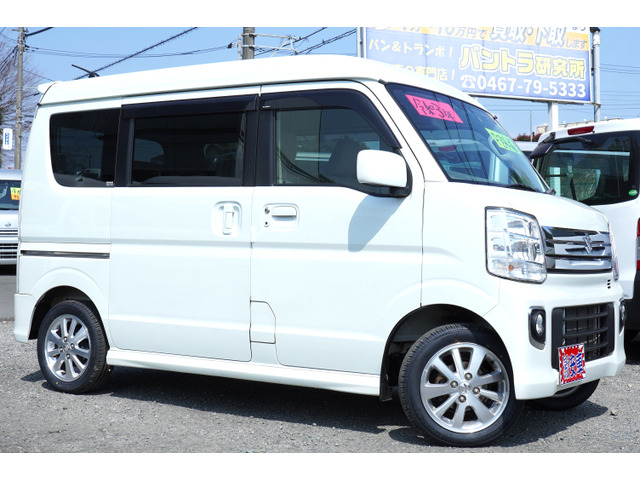 エブリイワゴンPZターボ ハイルーフ純HID ナビETC 左パワスラ 1オ-