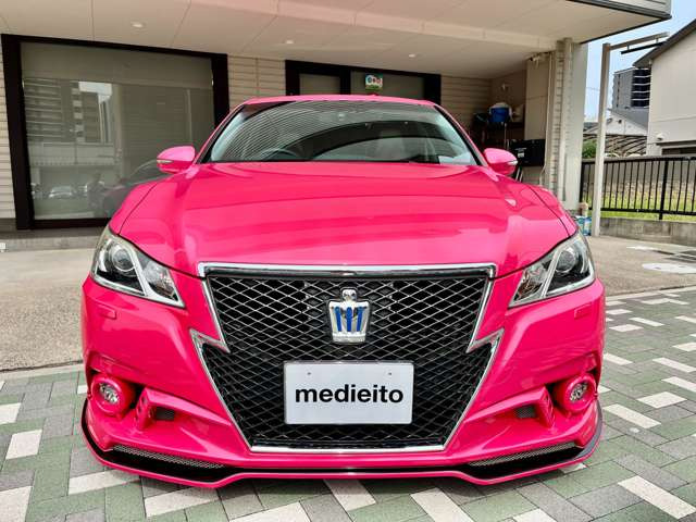 トヨタ クラウンアスリート ハイブリッド 2.5 G リボーンピンク の中古