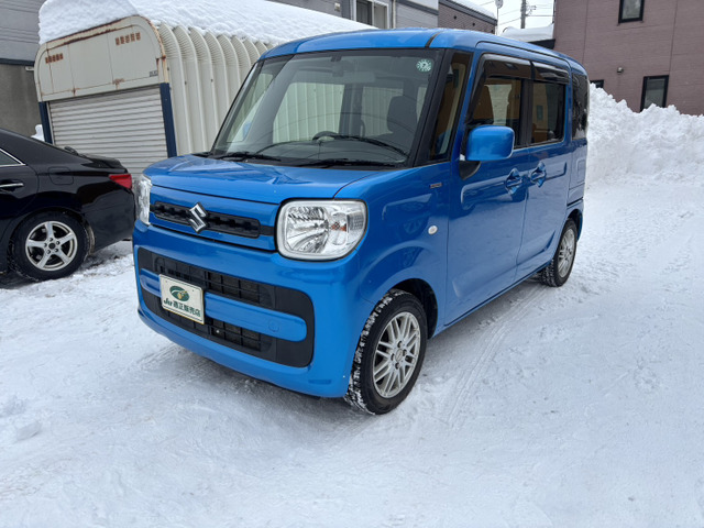 スペーシア ハイブリッド(HYBRID) G 衝突被害軽減ブレーキ非装着車 4WD ナビ TV Blue...