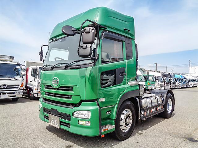 ヒ*デ様 ★積荷付★ＵＤトラックスクオン+５軸重量物運搬トレーラー トラック ト UDトラックス クオン トレーラーヘッド 450馬力 第五輪11.5t K4879 の