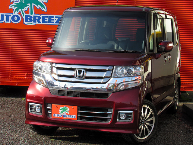 N-BOXカスタム G ターボ Lパッケージ 後期/両側パワスライドドア/黒半革シート