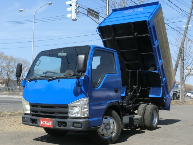 エルフ 3.0 強化ダンプ フルフラットロー ディーゼル 2tダンプ 全低床 2面差し枠 本...