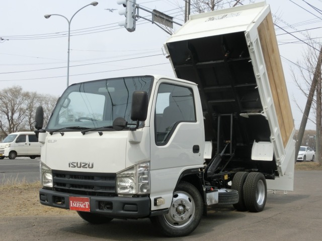 エルフ 3.0 強化ダンプ フルフラットロー ディーゼル 2tダンプ 全低床 3面差し枠 深...