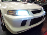 迫力のトミーマキネン仕様フロントマスクにHIDライトが光り輝きます修復部はリアバンパー取付部のもので綺麗に補修され高速走行を含む走行チェック済みでご安心いただけます