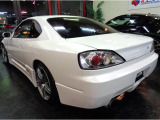 S15最終限定車シルビアスペックSVパッケージパールホワイトカラーフルエアロ&SR20DEエンジン純正5MT&マフラーEXマニ車高調他ドレスアップライトチューン仕様車が入庫しました