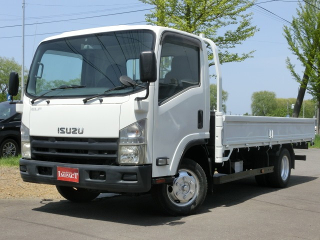 エルフ 3.0 フルフラットロー ディーゼル 4WD 2t 平ボデー 全低床 荷台塗装済