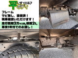 フレーム:サビ無し、塗装済で汚れも無しです!平成27年車!走行距離3万㎞台,積載2t,車検1年付!予備検査取得済!令和8年7月23日まで!荷台内寸長さ4250㎜・幅1680㎜