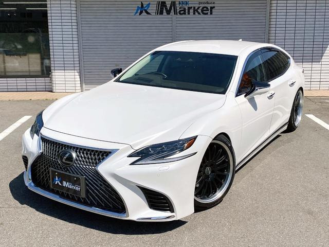 レクサスLS後期フロントバンパー パールホワイト新品時定価147400円！ レクサス LS 500 Iパッケージ 新品Calsson21アルミ パドル の中古車