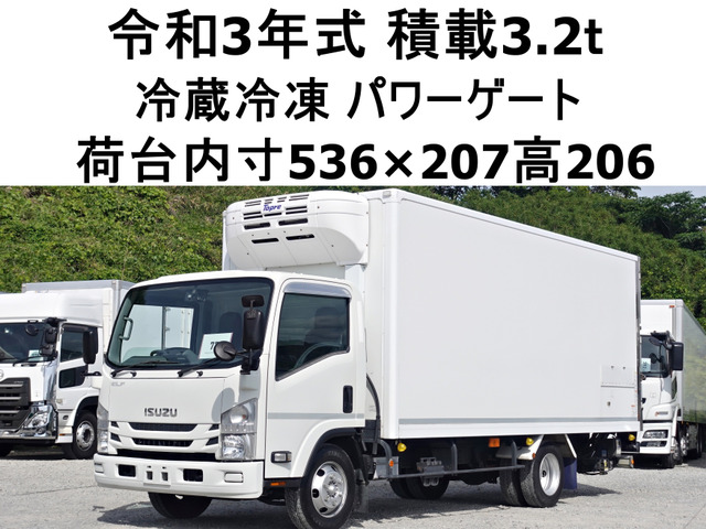 エルフ 冷蔵冷凍車 パワーゲートワイド超ロング冷蔵冷凍-5度