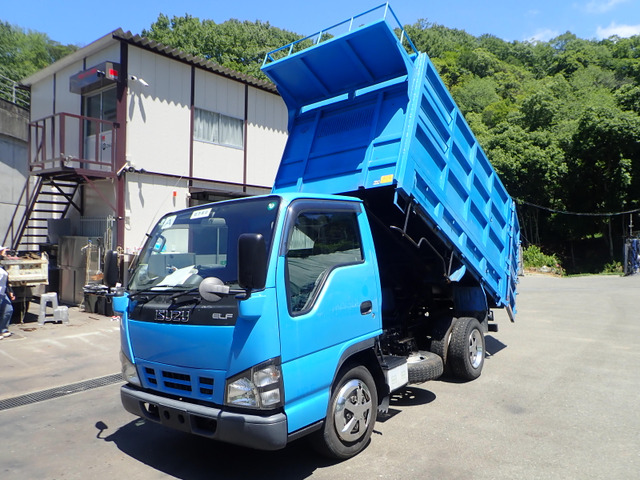 いすゞ エルフ ダンプ 2t 深ダンプ 土砂禁 新明和 観音扉 の中古車詳細 