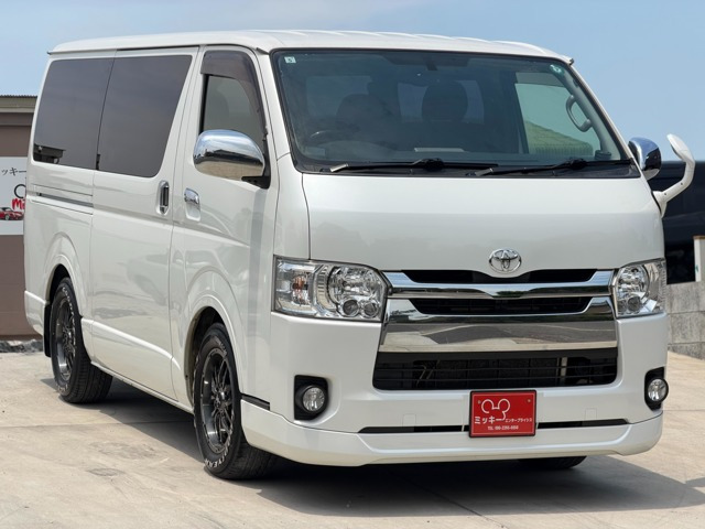 ハイエースバン 3.0 スーパーGL ロング ディーゼル 4WD ホワイトレタータイヤ ナビ ...