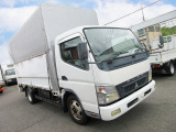 キャンター  ロングDXターボ 幌車 平ボディ 垂直PG付 パワーゲート ワイドロング 2t