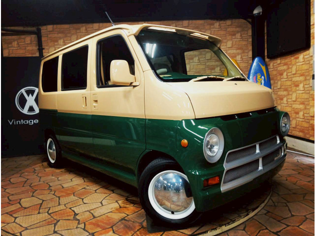 ホンダ バモス Lローダウン　ルーフキャリア付き　平成21年 ホンダ バモス L ターボ ローダウン レトロバス仕様 キャルルック