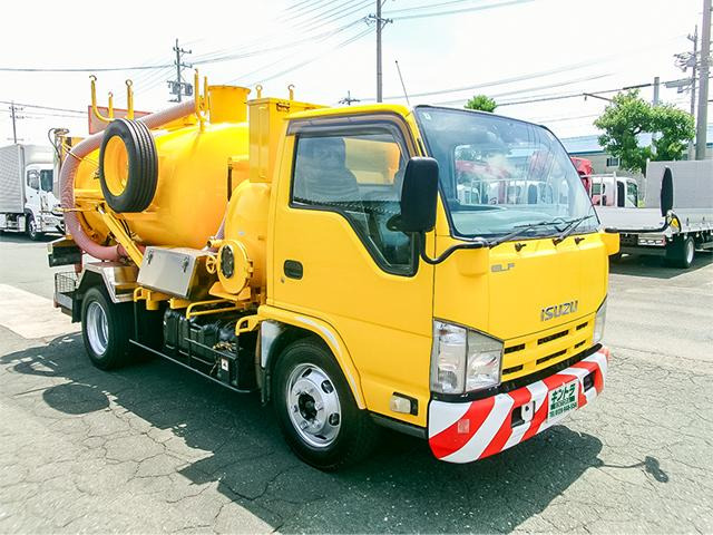 いすゞ エルフ 名鉄運輸 幸せの黄色いこぐま仕様 笑 いすゞ エルフ 強力吸引車 風量20立米 K5201 の中古車詳細 (101,700km