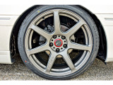 WORKエモーションT7R!マットカーボン!18インチ!新品タイヤを装着しております!