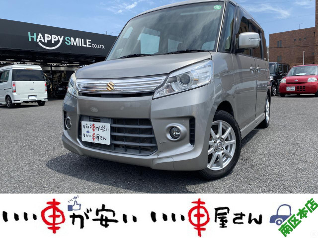 スペーシアカスタム TS スマートフォン連携ナビゲーション 禁煙☆ナビ☆BT☆TV☆DVD☆スマ...