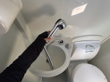 シャワーは温水も使用できます!