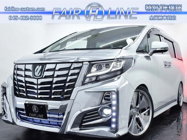 アルファード 2.5 S Cパッケージ 黒ハーフレザー サンルーフ 車高調Kit