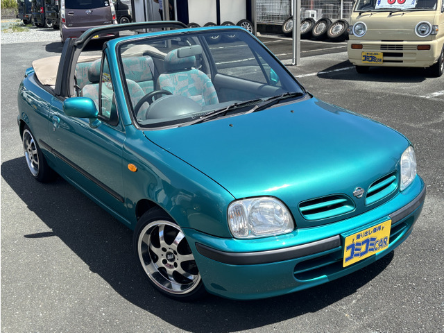 マーチカブリオレ 1.3 5MT フロント車高調 社外マフラー