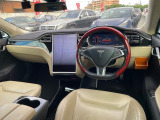 モデルS 85 ベージュ革 サンルーフ 禁煙車 ETC