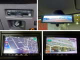 ETC2.0 ルームミラー式バックモニター 社外メモリーナビ/フルセグTV/DVD/Bluetooth(CN-HE02D)