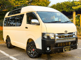 ハイエースバン 3.0 DX ロング ハイルーフ ディーゼル 4WD 福祉車両 後席モニタ AW T...