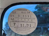 三菱ディーラーさまで前回車検点検ステッカー有り
