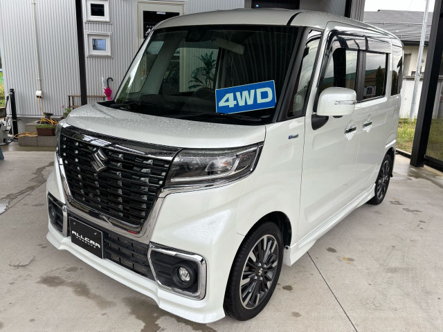 スペーシアカスタム ハイブリッド(HYBRID)  XS 4WD 両側電動 全方位カメラセーフティ...