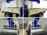 荷台内寸:246&times;161&times;37 三方開 床鉄板張り 左右セイコーラック ロープ穴3対 タダノ3段 2.5t吊りクレーン付